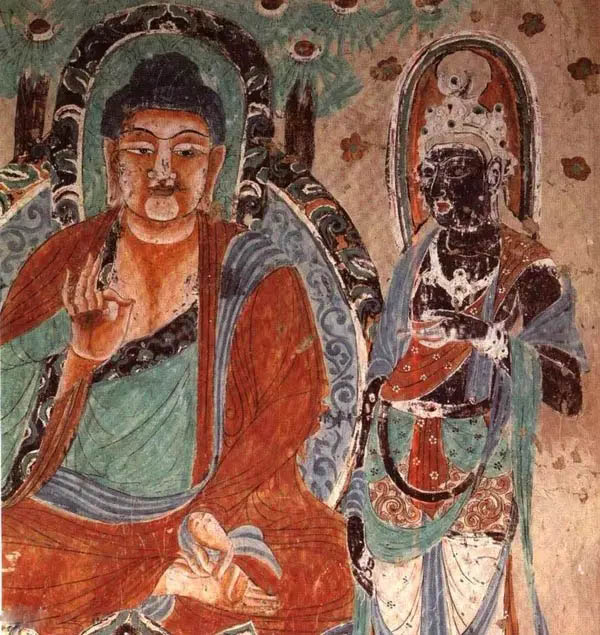 敦煌洞窟中精美的佛教绘画